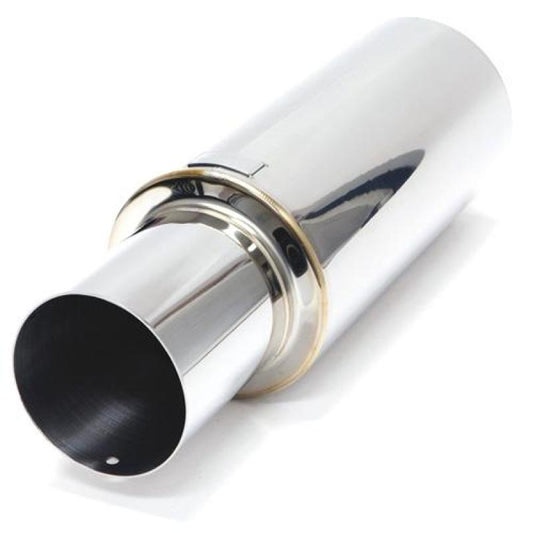 BLOX Racing 63.5mm N1 304 SS Universal Exhaust Muffler w/ Straight Tip - Burkken Auto Parts
