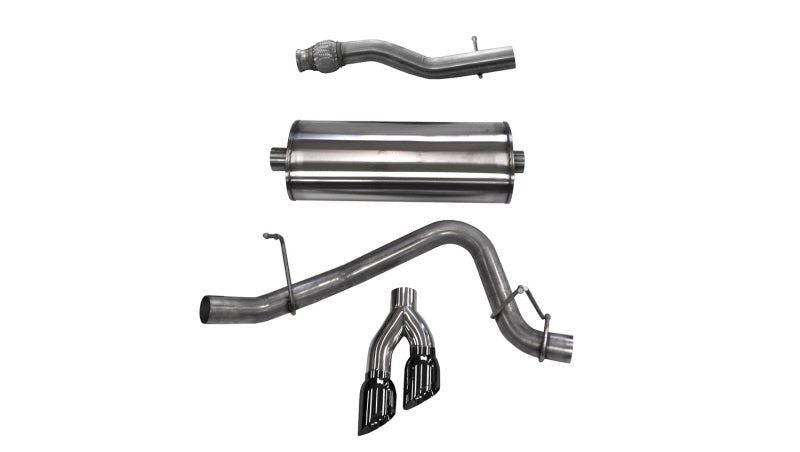 Corsa 2015-2020 GMC Yukon XL 1500 5.3L V8 3in Cat-Back Single Side Exit Twin 4in Black Tips - Burkken Auto Parts