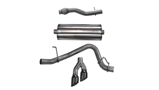 Corsa 2015-2020 GMC Yukon XL 1500 5.3L V8 3in Cat-Back Single Side Exit Twin 4in Black Tips - Burkken Auto Parts