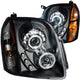 ANZO 2007-2014 GMC Yukon Projector Headlights w/ Halo Black (CCFL) - Burkken Auto Parts