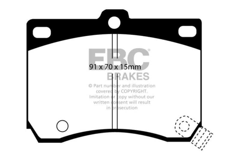 EBC 91-96 Ford Escort 1.8 Greenstuff Front Brake Pads - Burkken Auto Parts