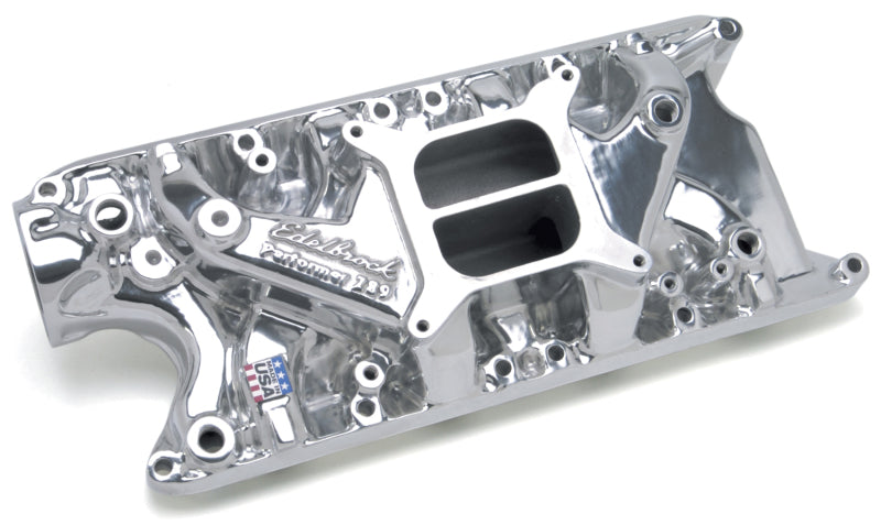 Edelbrock Perf 289 w/ O EGR Polished Manifold - Burkken Auto Parts