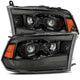 AlphaRex 09-18 Dodge Ram 1500 PRO-Series Projector Headlights Plank Style Alpha Blk w/Seq Signal/DRL - Burkken Auto Parts