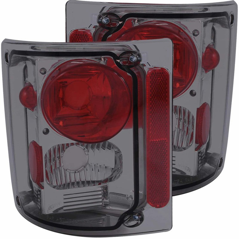 ANZO 1973-1987 Chevrolet C 10 Taillights Smoke - Burkken Auto Parts