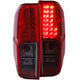 ANZO 2005-2008 Nissan Frontier LED Taillights Red/Smoke - Burkken Auto Parts