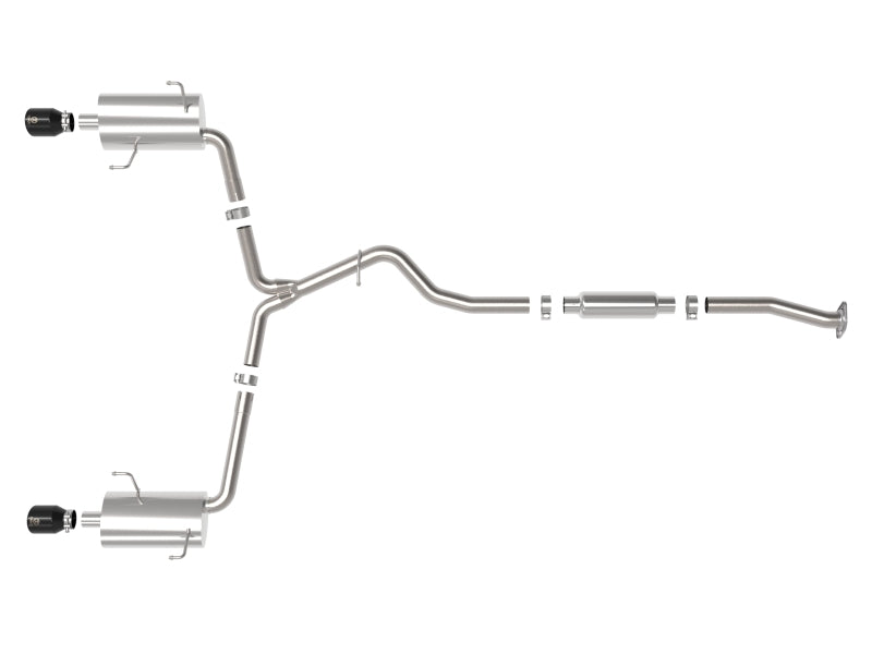 aFe Subaru Forester XT 14-18 H4-2.5L (t) Takeda 2-1/2in to 2-1/4in 304 SS Cat-Back- Black Tip - Burkken Auto Parts