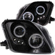 ANZO 1997-2001 Honda Prelude Projector Headlights w/ Halo Black w/ LED - Burkken Auto Parts