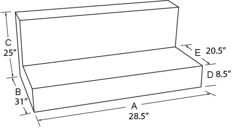 Tradesman Steel L-Shape Liquid Storage Tank - Black - Burkken Auto Parts