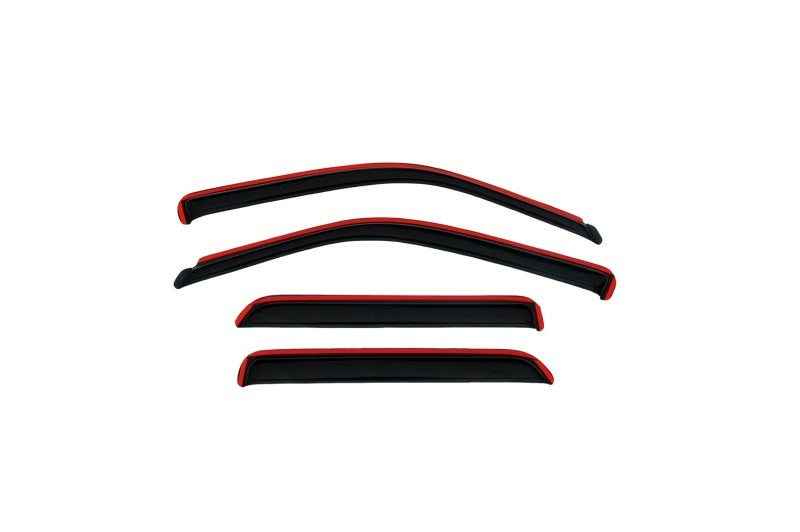 AVS 06-12 Ford Fusion Ventvisor In-Channel Front & Rear Window Deflectors 4pc - Smoke - Burkken Auto Parts