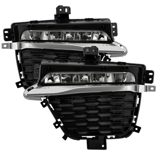 Spyder 22-24 Jeep Grand Cherokee (2-Row) OEM LED Fog Lights w/Switch - Clear (FL-JGC22-LED-C)
