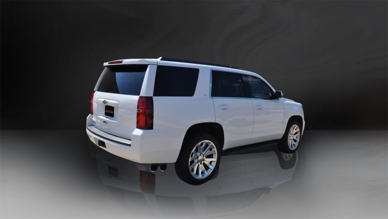 Corsa 2015-2020 Chevy Tahoe/GMC Yukon Cat-Back Exhaust Sport 3in Single Side Twin Polished 4in Tips - Burkken Auto Parts
