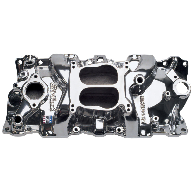Edelbrock Performer Manifold Polished - Burkken Auto Parts