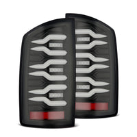 AlphaRex 02-06 Dodge Ram 1500/03-06 Dodge Ram 2500+3500 Luxx-Series LED Tail Lights (Pair) Black - Burkken Auto Parts