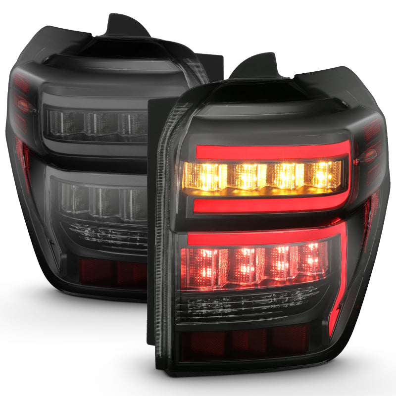 ANZO 2014-2020 Toyota 4Runner T.L Black Housing Smoke Lens Red Light Bar W/Sequential - Burkken Auto Parts