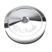 Edelbrock Air Cleaner Pro-Flo Series Round Steel Top Paper Element 10In Dia X 3 5In Chrome - Burkken Auto Parts