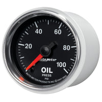Autometer GS Series 2-1/16in Oil Pressure Gauge 100PSI Electric Full Sweep - Burkken Auto Parts