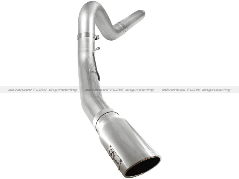 aFe Atlas 5in DPF-Back Aluminized Steel Exh Sys, Ford Diesel Trucks 08-10 V8-6.4L (td) Polished tip - Burkken Auto Parts