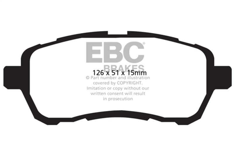 EBC 10+ Mazda 2 1.5 Greenstuff Front Brake Pads - Burkken Auto Parts
