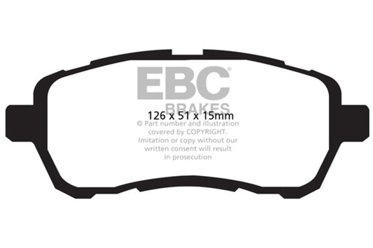 EBC 10+ Mazda 2 1.5 Greenstuff Front Brake Pads - Burkken Auto Parts