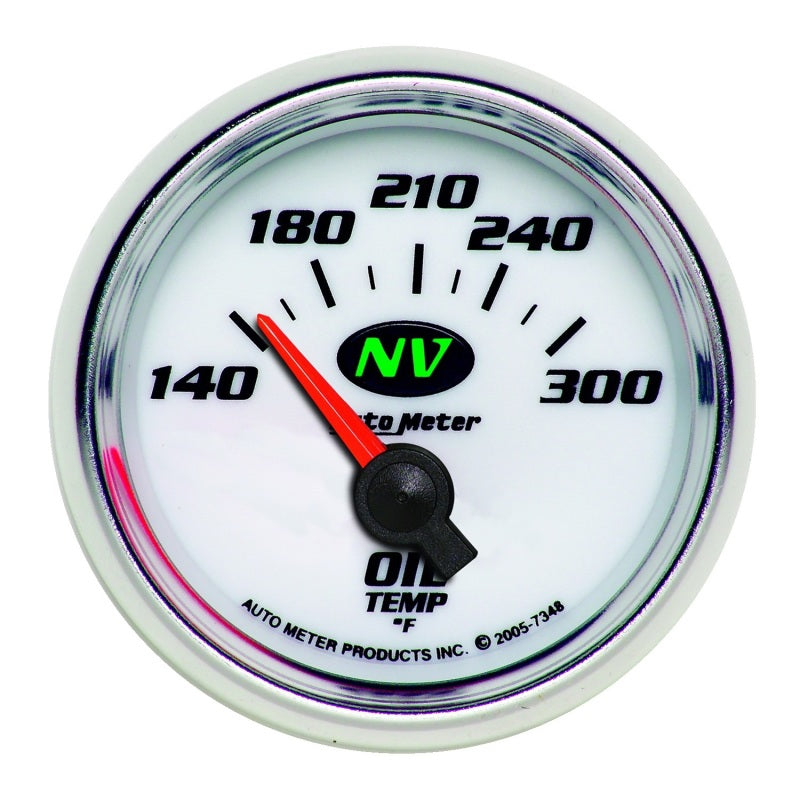 AutoMeter Gauge Oil Temp 2-1/16in. 140-300 Deg. F Electric NV - Burkken Auto Parts