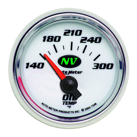 AutoMeter Gauge Oil Temp 2-1/16in. 140-300 Deg. F Electric NV - Burkken Auto Parts
