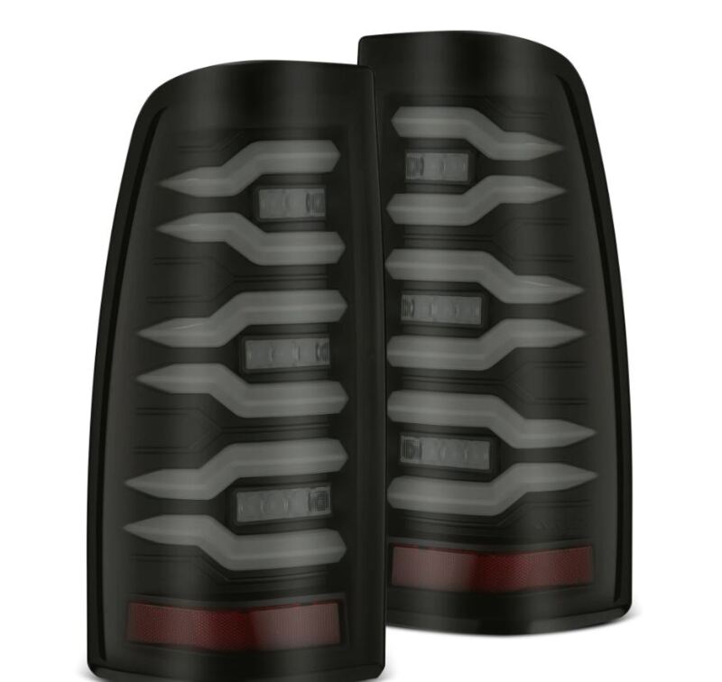 AlphaRex 99-06 Chevrolet Silverado/99-06 GMC Sierra LUXX-Series LED Tail Lights - Black - Burkken Auto Parts