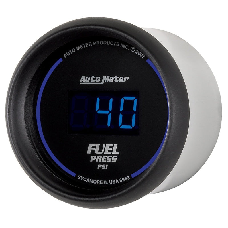 Autometer 52.4mm 1-100 PSI Black Digital Fuel Pressure Gauge - Burkken Auto Parts