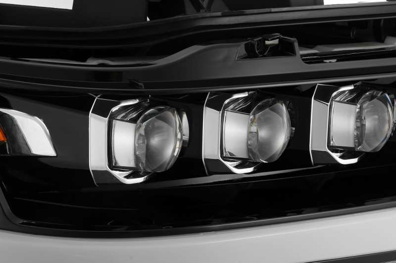 AlphaRex 19-20 Ram 1500HD NOVA LED Proj Headlights Plank Style Gloss Blk w/Activ Lght/Seq Signal/DRL - Burkken Auto Parts