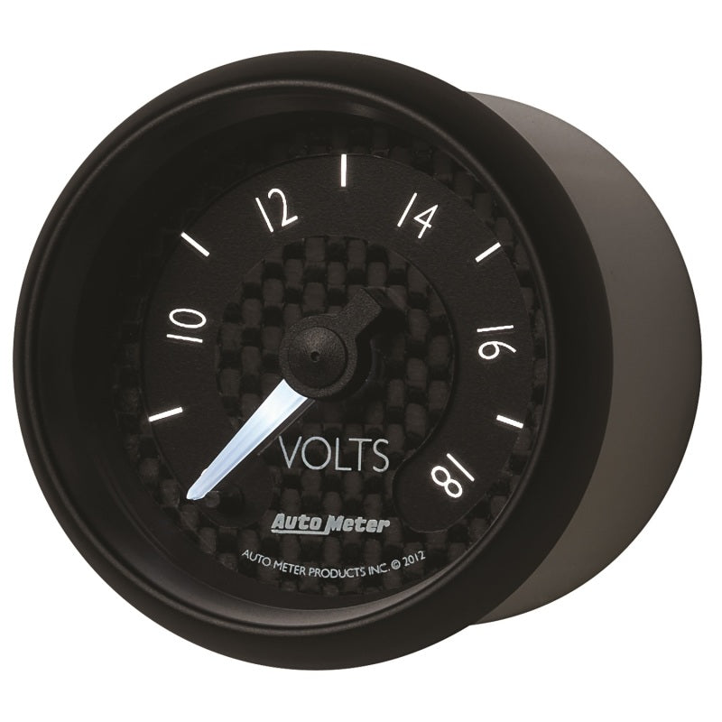 Autometer GT Series 52mm Full Sweep Electronic 8-18 Volts Voltmeter - Burkken Auto Parts
