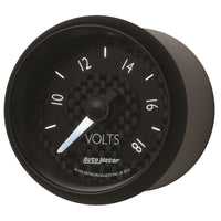Autometer GT Series 52mm Full Sweep Electronic 8-18 Volts Voltmeter - Burkken Auto Parts