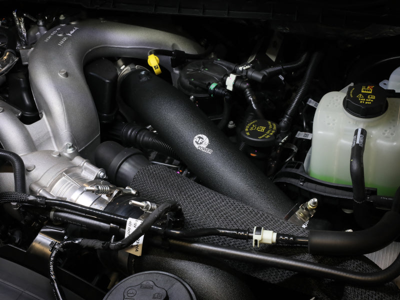 aFe 23-24 Ford Diesel Trucks V8-6.7L (td) BladeRunner 3in. Aluminum Hot Charge Pipe - Black - Burkken Auto Parts