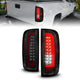 ANZO 15-21 GMC Canyon Full LED Tail Lights w/ Red Lightbar Black Housing Smoke Lens - Burkken Auto Parts