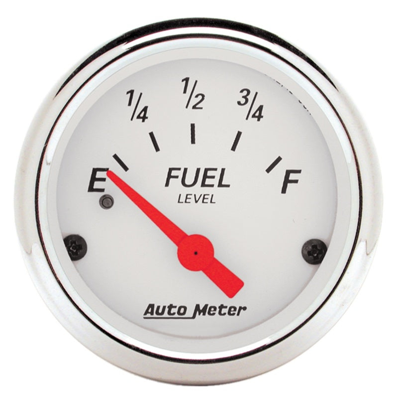 Autometer Arctic White 2 1/16in 240 ohm to 33 ohm Electric Fuel Level Gauge - Burkken Auto Parts