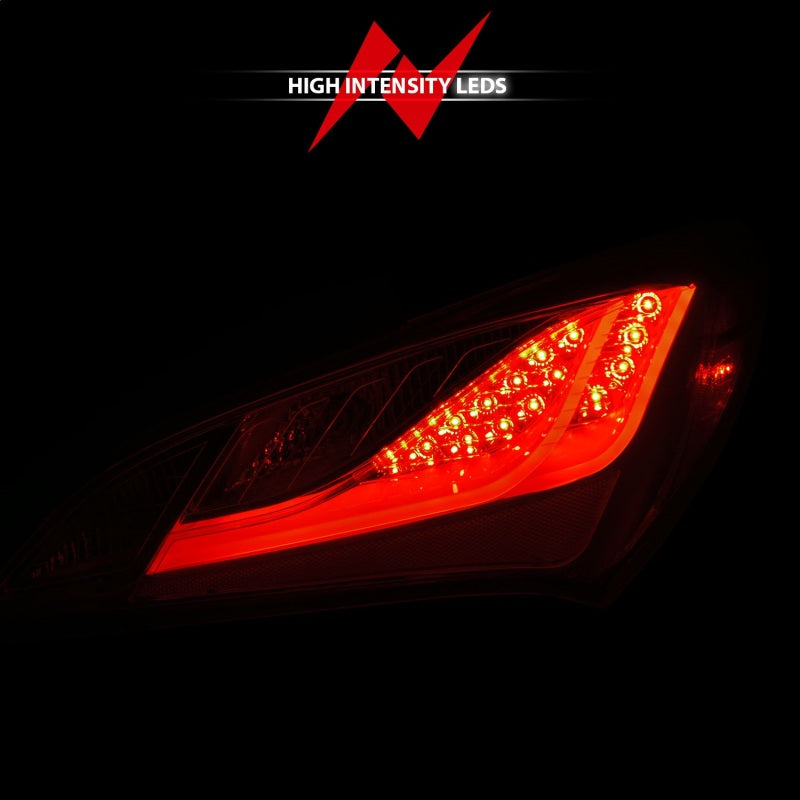ANZO 2010-2013 Hyundai Genesis LED Taillights Red/Clear - Burkken Auto Parts