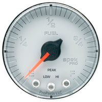 Autometer Spek-Pro Gauge Fuel Level 2 1/16in 0-270 Programmable Slvr/Chrm - Burkken Auto Parts
