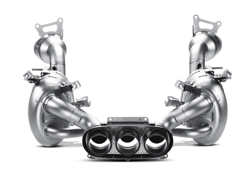 Akrapovic 10-15 Ferrari 458 Italia/458 Spyder Slip-On Line (Titanium) w/ Carbon Tips - Burkken Auto Parts