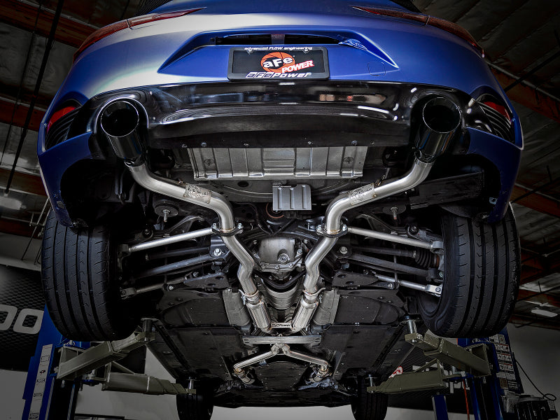 aFe POWER Takeda 2.5in 304 SS CB Exhaust w/ Black Tips 17-19 Infiniti Q60 V6-3.0L (tt) - Burkken Auto Parts
