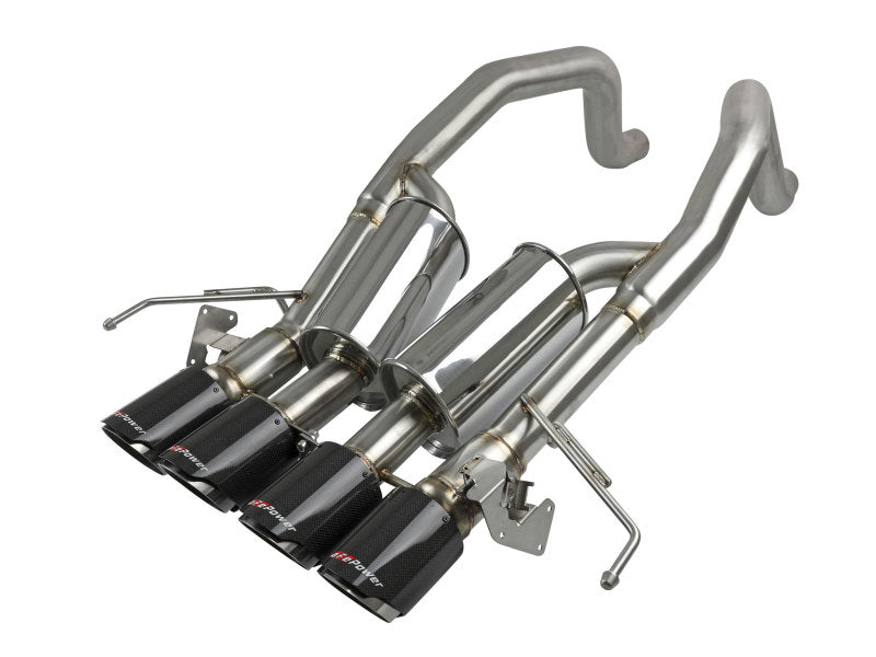 aFe MACHForce XP Axle Back 304SS Exhaust w/ Carbon Fiber Tips 15-19 Chevy Corvette Z06 - Burkken Auto Parts