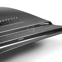 Anderson Composites 2018 Ford Mustang Super Snake Double Sided Carbon Fiber Hood - Burkken Auto Parts