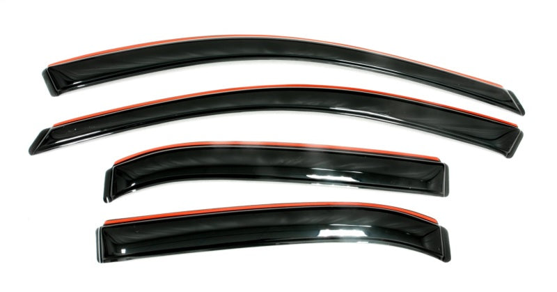 AVS 15-18 Ford F-150 Supercrew Ventvisor In-Channel Front & Rear Window Deflectors 4pc - Smoke - Burkken Auto Parts