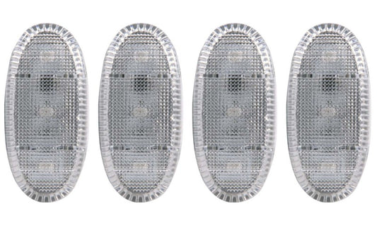 ANZO 2011-2016 Ford F-350 LED Fender Light Kit Clear 2pc Amber / 2pc Red - Burkken Auto Parts