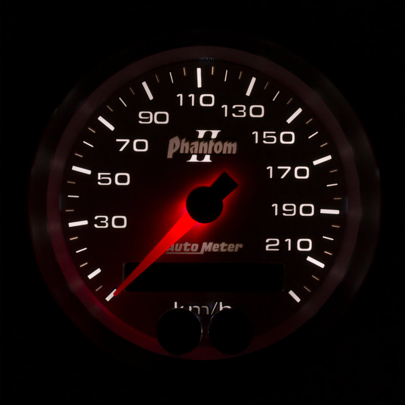 Autometer Phantom II 3-3/8in 0-225KM/H (GPS) Speedometer Gauge - Burkken Auto Parts