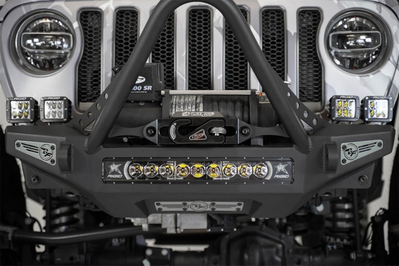 Addictive Desert Designs 1-5/16in Winch Fairlead Plate w/ Recessed Round End Hook - Black - Burkken Auto Parts