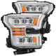 AlphaRex 17-20 Ford Raptor NOVA LED Proj Headlights Plank Style Chrm w/Activ Light Sequential Signal - Burkken Auto Parts