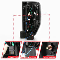 ANZO 2009-2013 Ford F-150 LED Taillights Black - Burkken Auto Parts