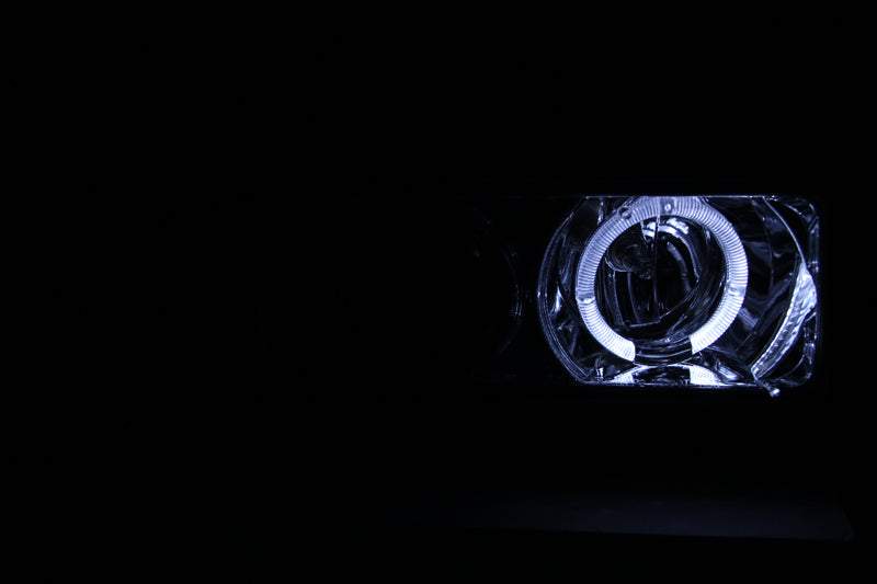 ANZO 1998-2005 Chevrolet S-10 Projector Headlights w/ Halo Chrome - Burkken Auto Parts