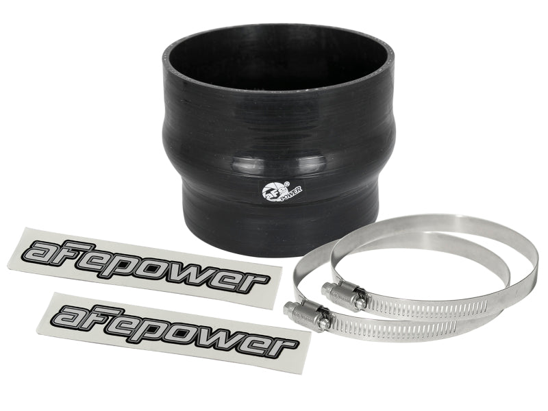 aFe Magnum FORCE CAI Silicone Coupling Kit (4in. ID to 3.5in. ID) 2.75in L Straight Reducer - Black - Burkken Auto Parts