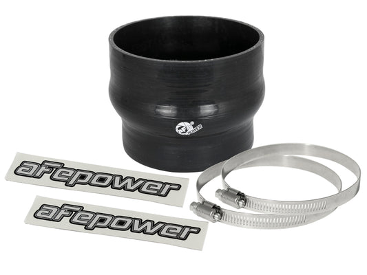 aFe Magnum FORCE CAI Silicone Coupling Kit (4in. ID to 3.5in. ID) 2.75in L Straight Reducer - Black - Burkken Auto Parts