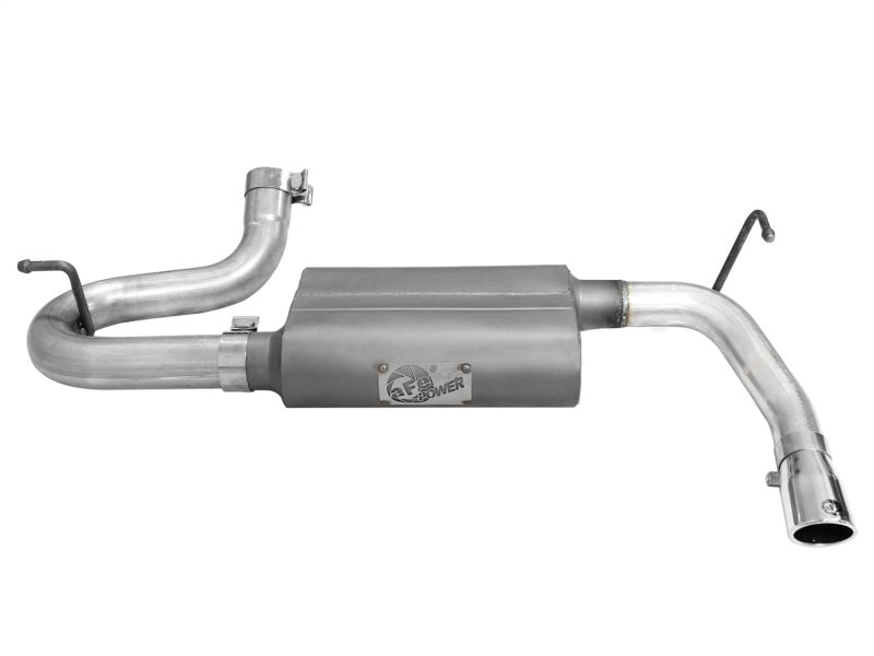 aFe Scorpion 2-1/2in Alum Steel Axle-Back Exhaust w/Polished Tip 07-18 Jeep Wrangler JK V6-3.6/3.8L - Burkken Auto Parts