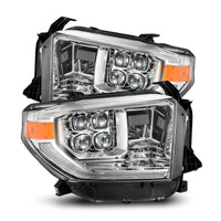 AlphaRex 14-21 Toyota Tundra NOVA LED Proj HL Chrome w/Actv Light & Seq. Sig + Switchback DRL - Burkken Auto Parts